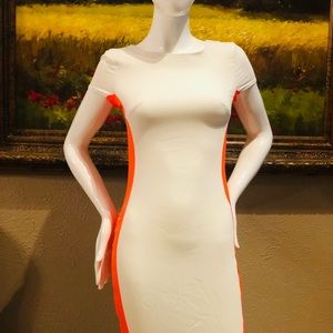 Celeb boutique white and orange dress